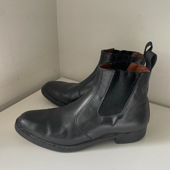 Dack's Leather Slip-on Chelsea Boots Shoes Mens 8 Black Versatile Modern Classic - Picture 3 of 11